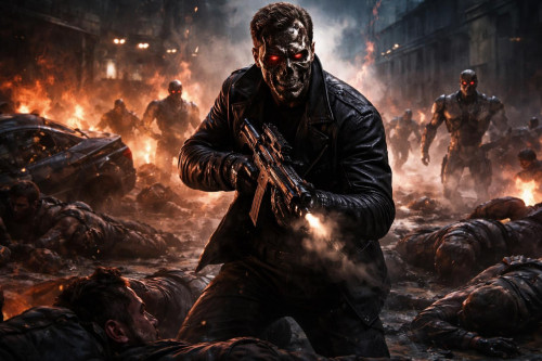 терминатор притворяющийся человеком истребляет сопротивление людей