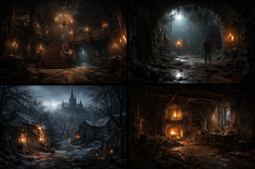 Resident Evil Village Дизайн уровней, без текста